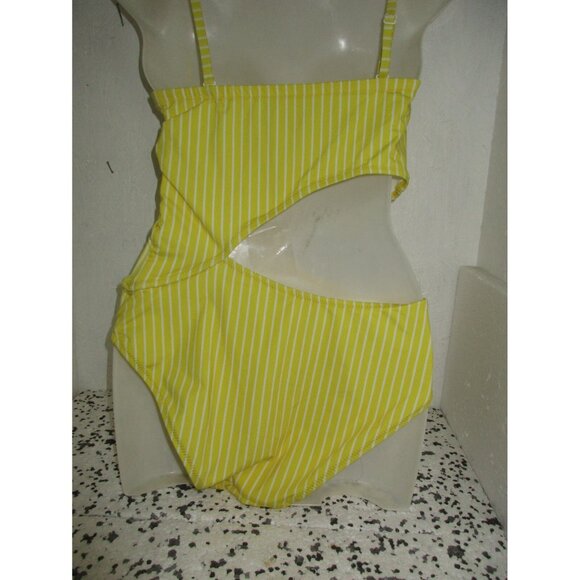 Solid & Striped The Cameron Swimsuit Yellow/White Striped XS NWOT - Picture 2 of 2
